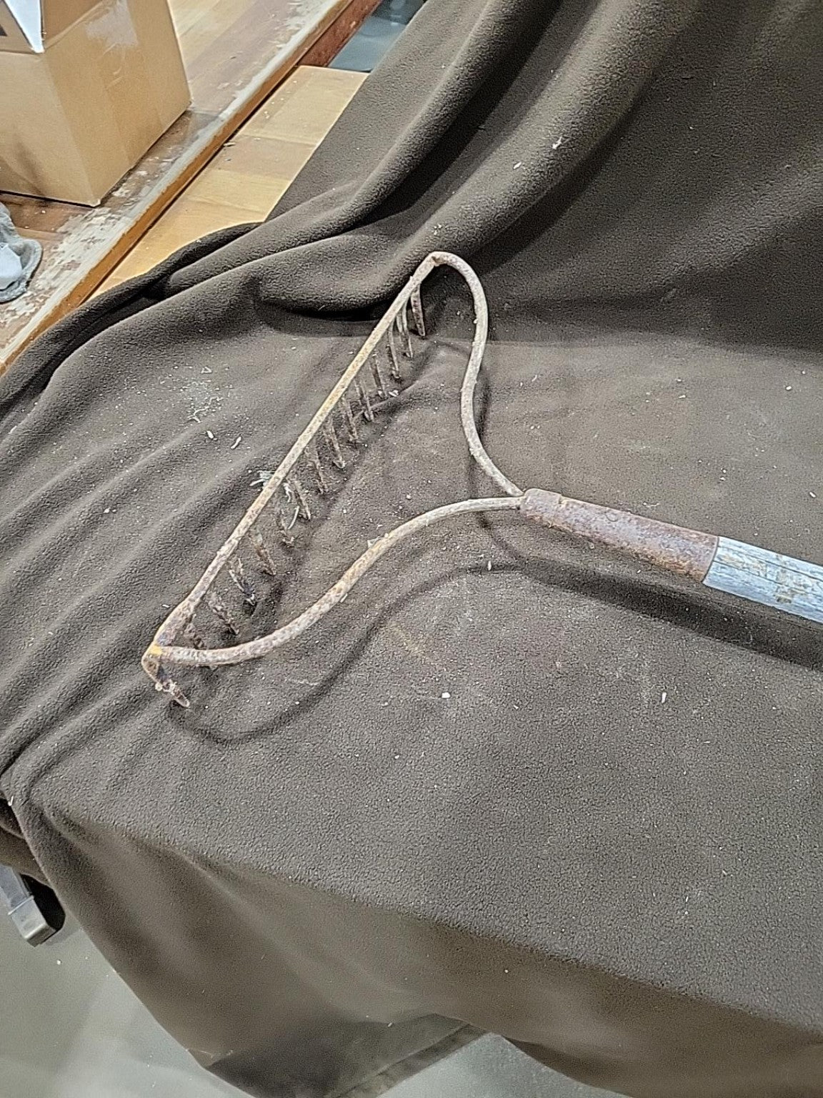 Vintage Long-Handle Steel Garden Rake
