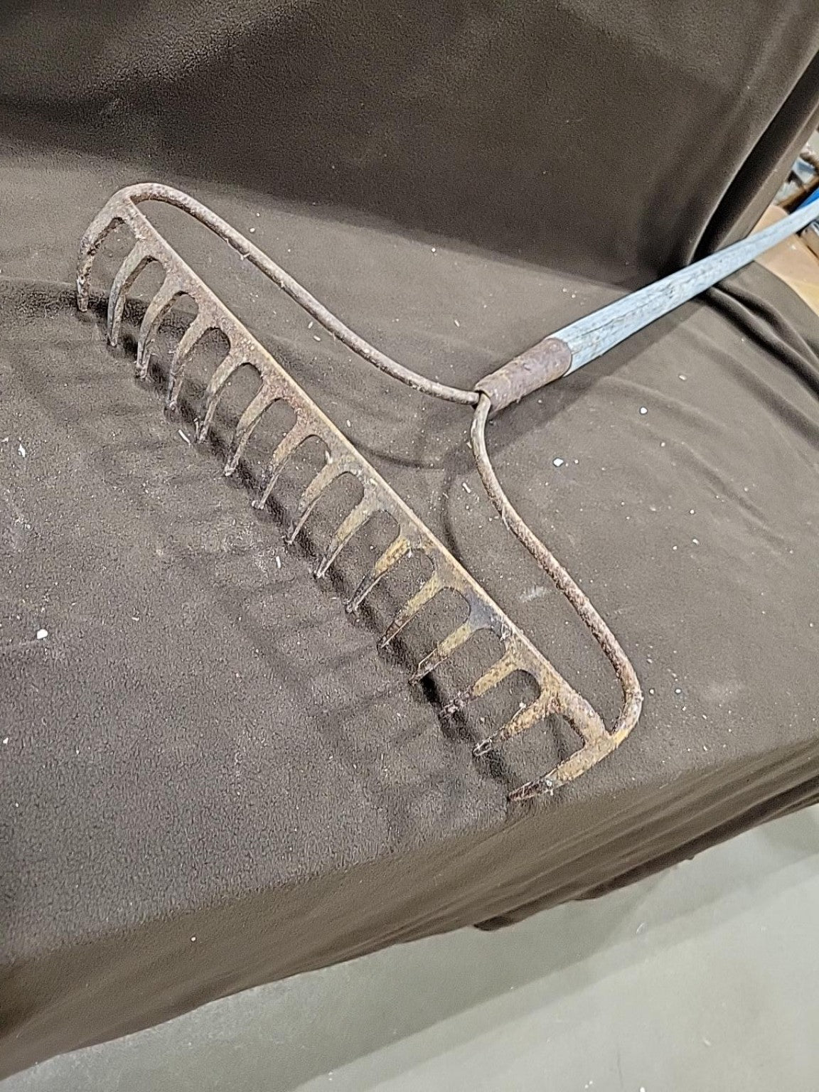 Vintage Long-Handle Steel Garden Rake