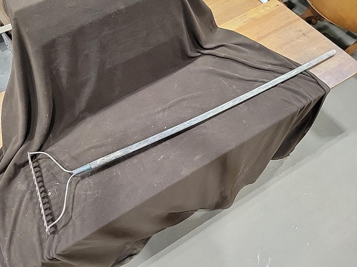 Vintage Long-Handle Bow Rake with Steel Head