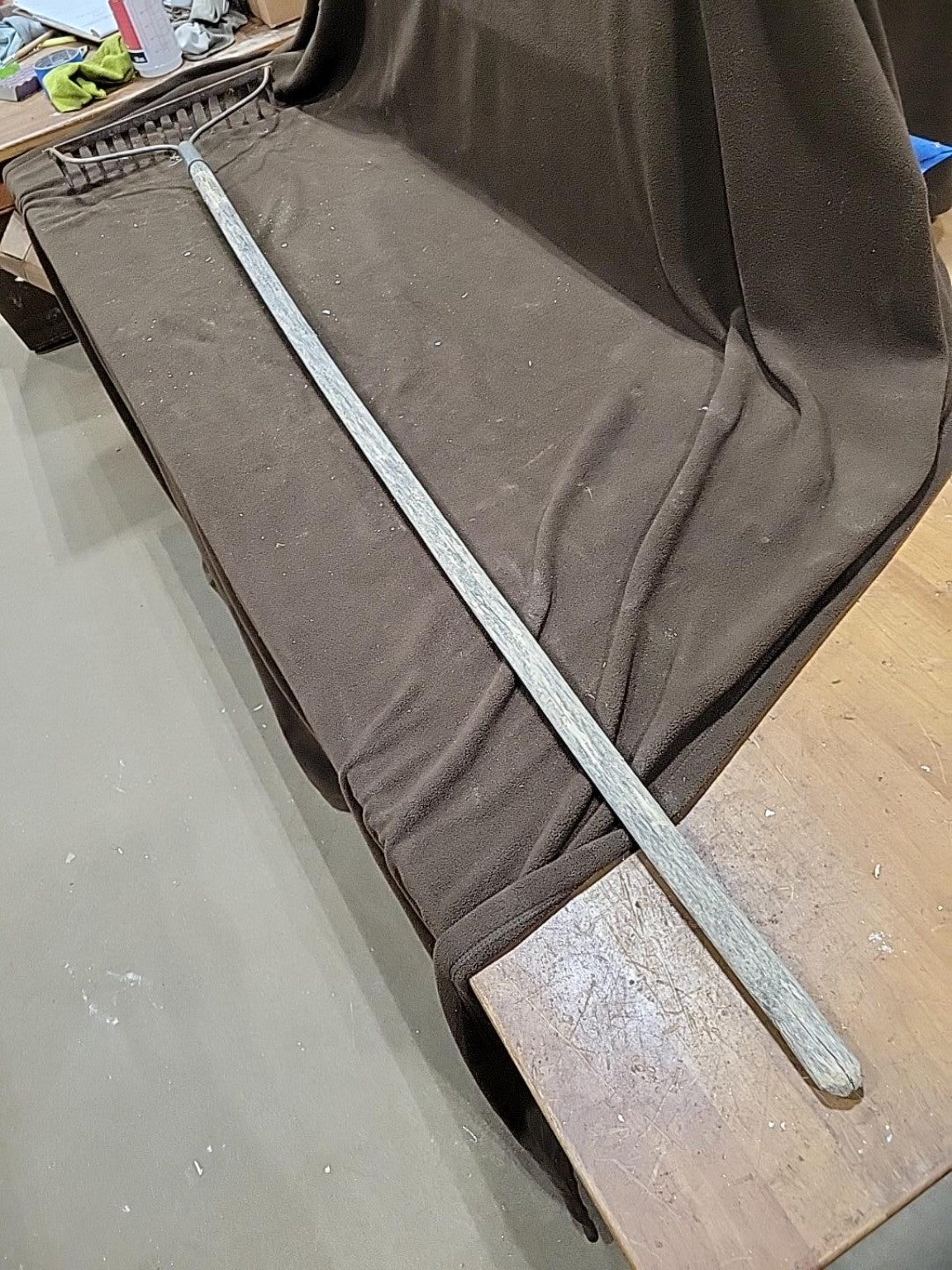 Vintage Long-Handle Bow Rake with Steel Head
