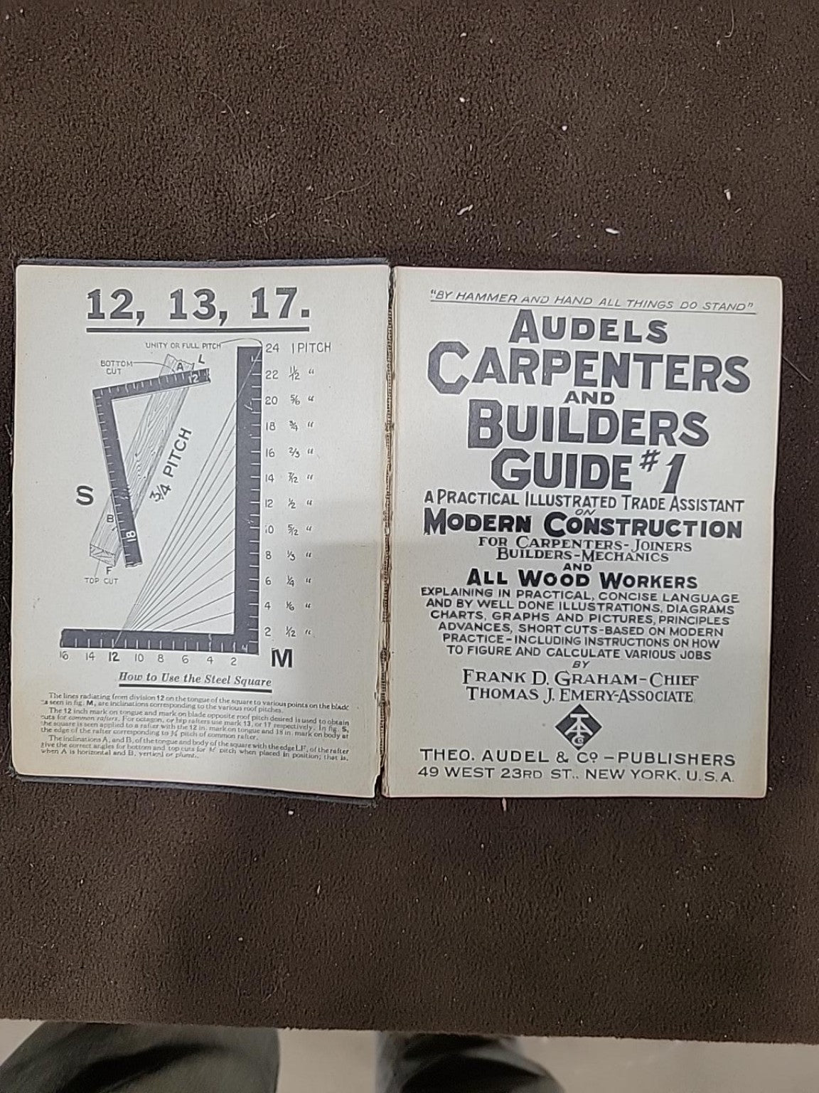 1945 Audels Carpenters & Builders Guide 4-Vol Set