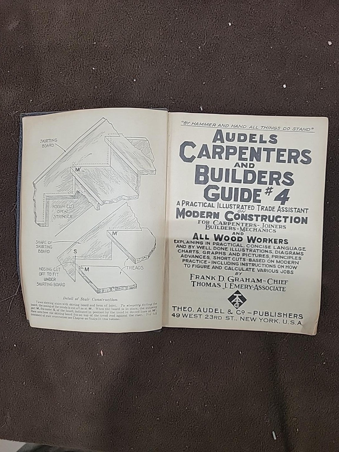 1945 Audels Carpenters & Builders Guide 4-Vol Set