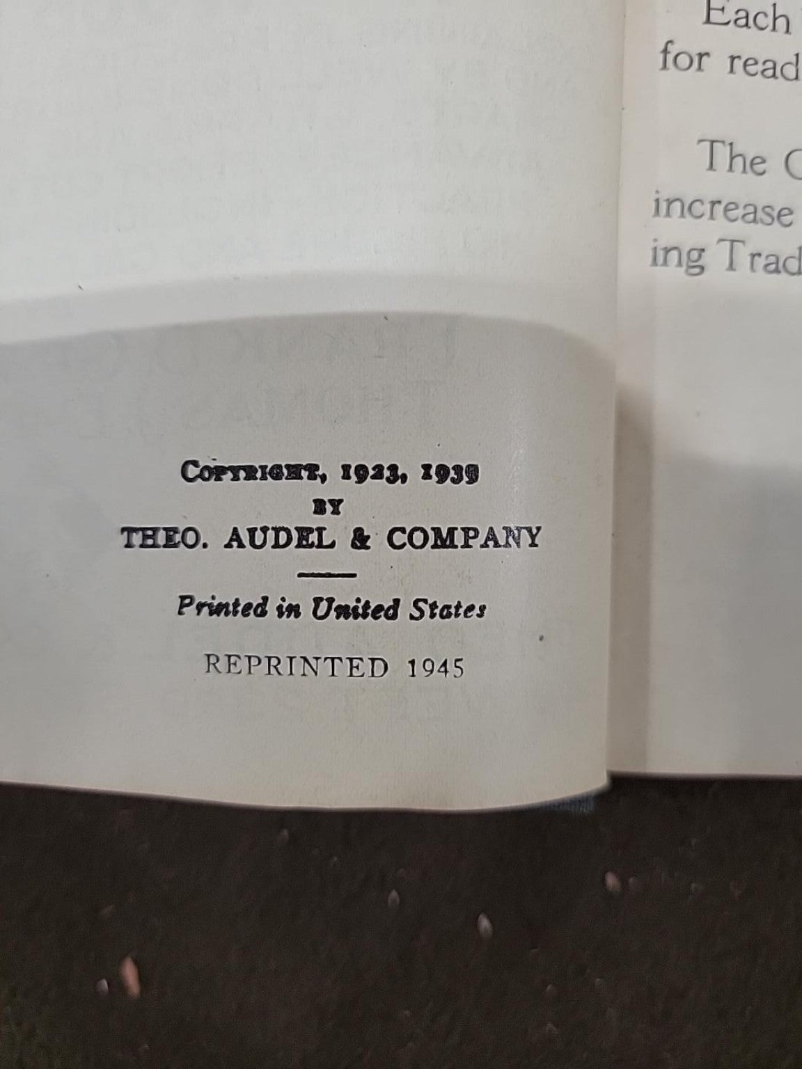 1945 Audels Carpenters & Builders Guide 4-Vol Set