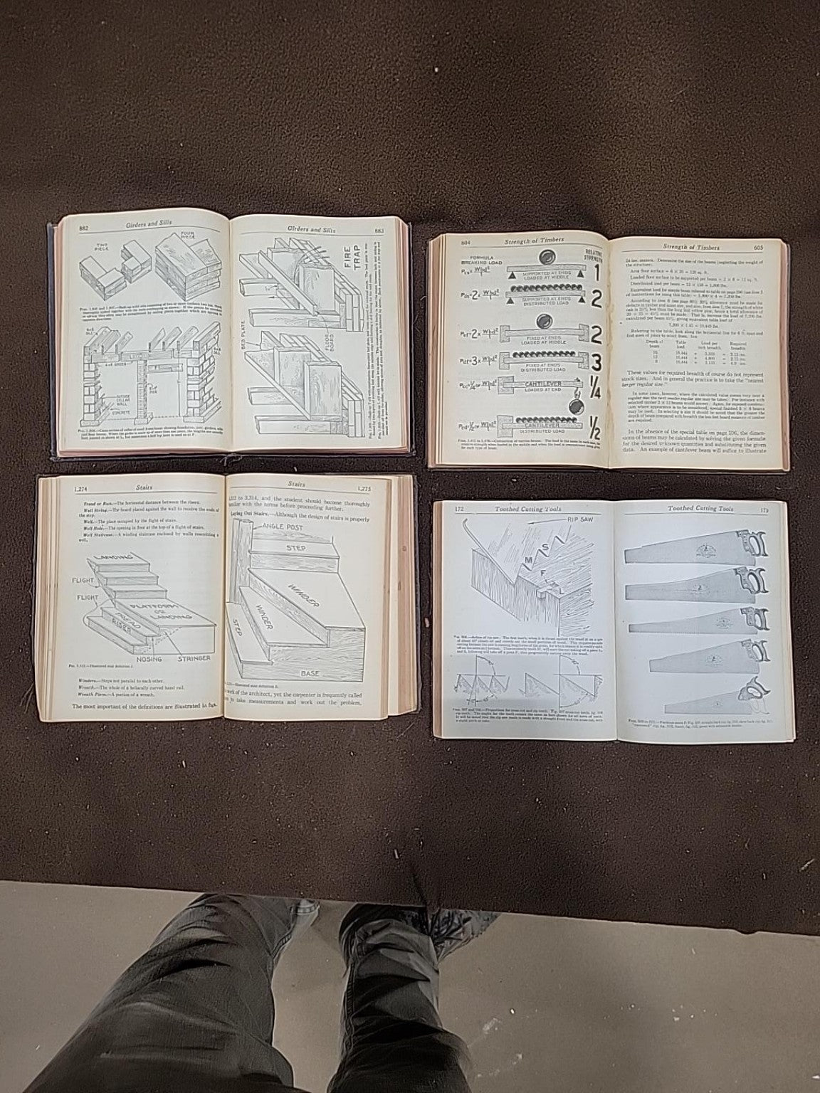1945 Audels Carpenters & Builders Guide 4-Vol Set