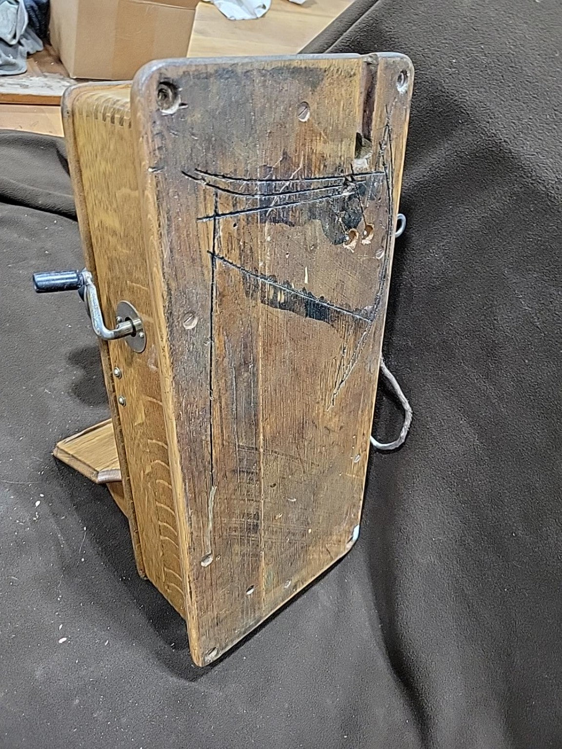 Antique Kellogg Oak Hand-Crank Wall Telephone