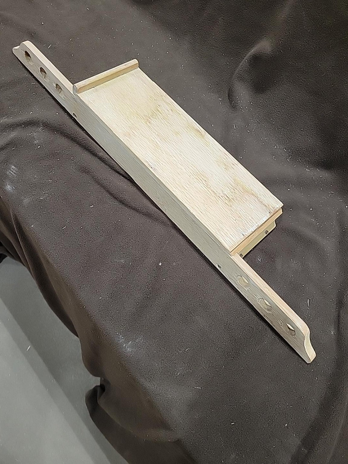 Vintage Wooden Wall-Mount Display Shelf