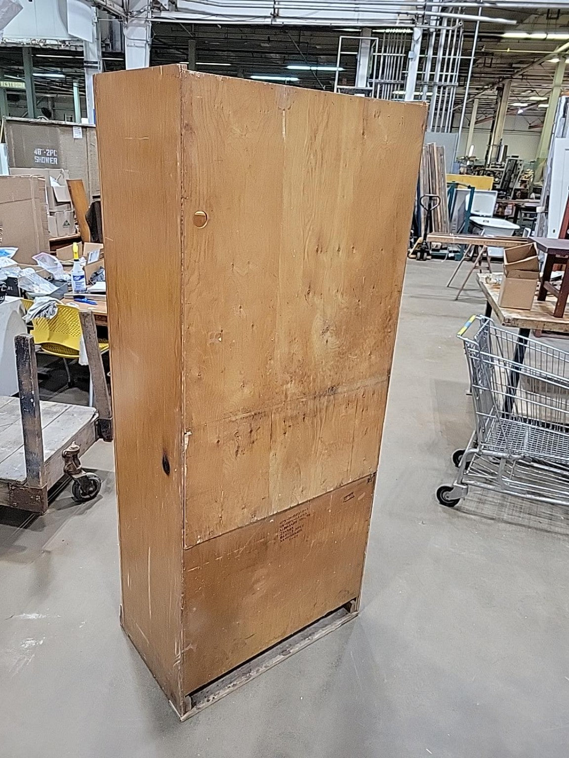 Tall Oak Media Cabinet with 3 Drawers