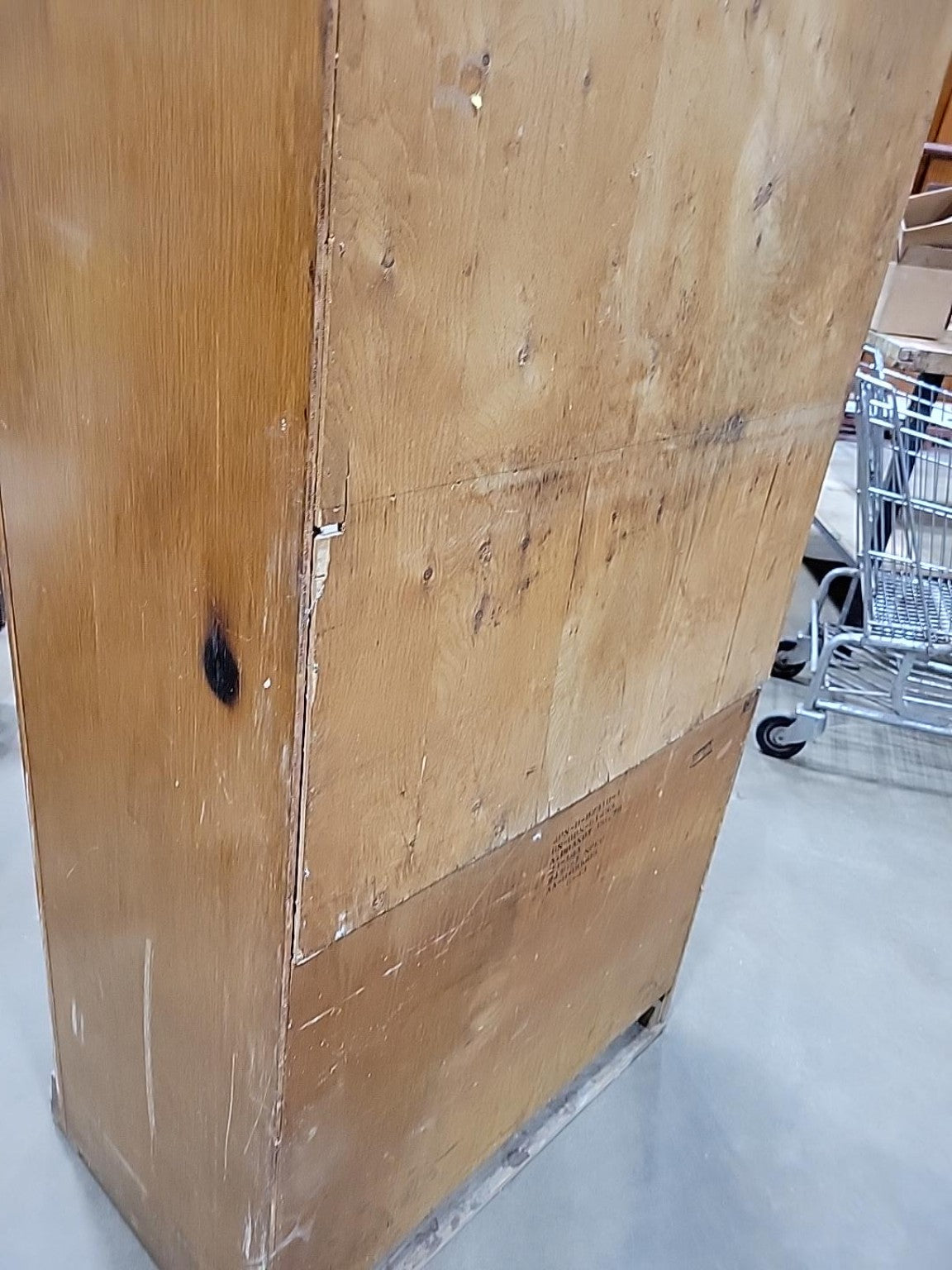 Tall Oak Media Cabinet with 3 Drawers