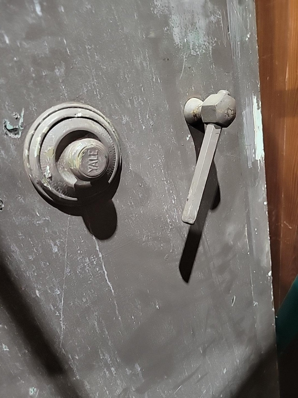 Vintage Industrial Vault Door Set with Yale Lock