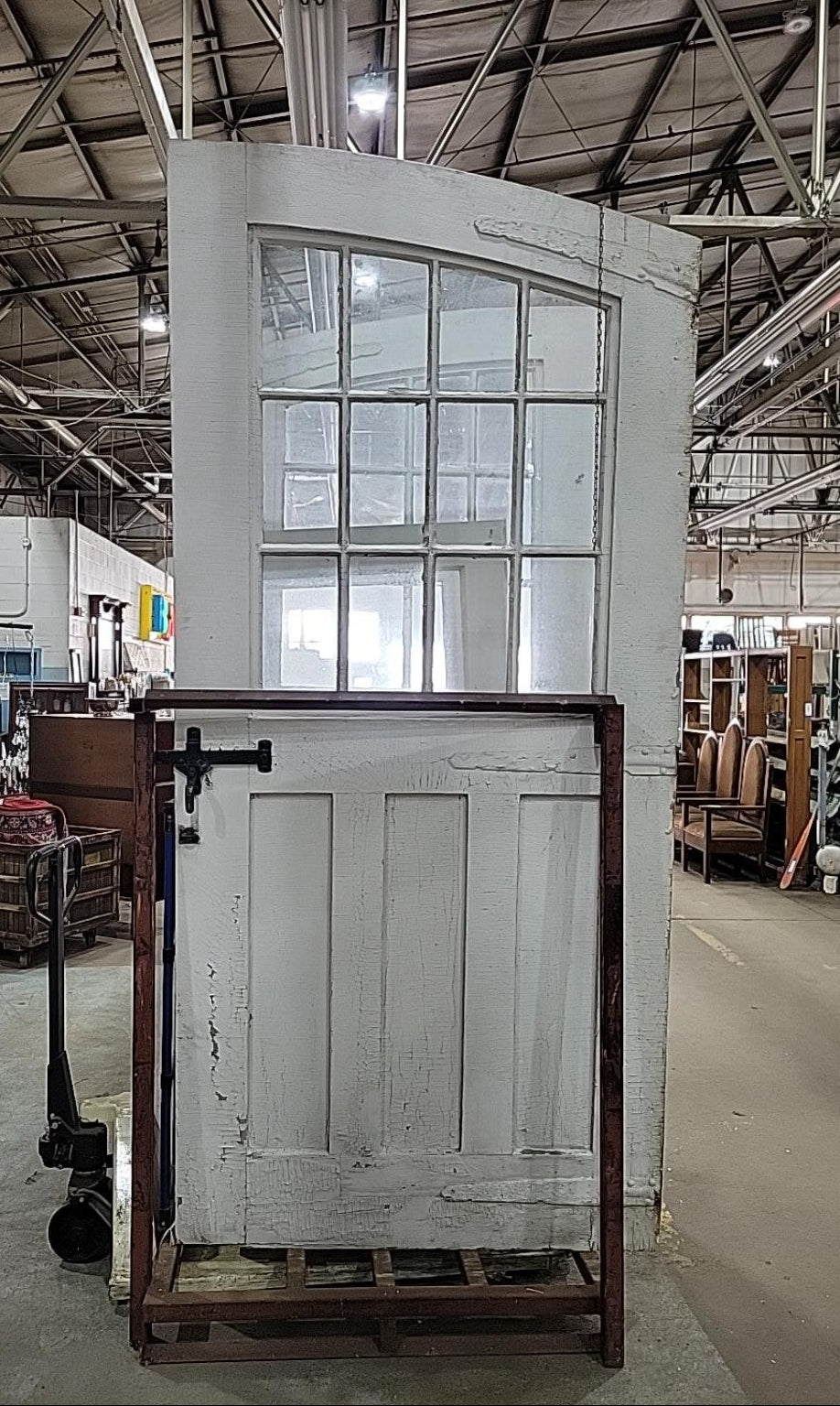 Antique Arched 12-Lite Wood Entry Doors