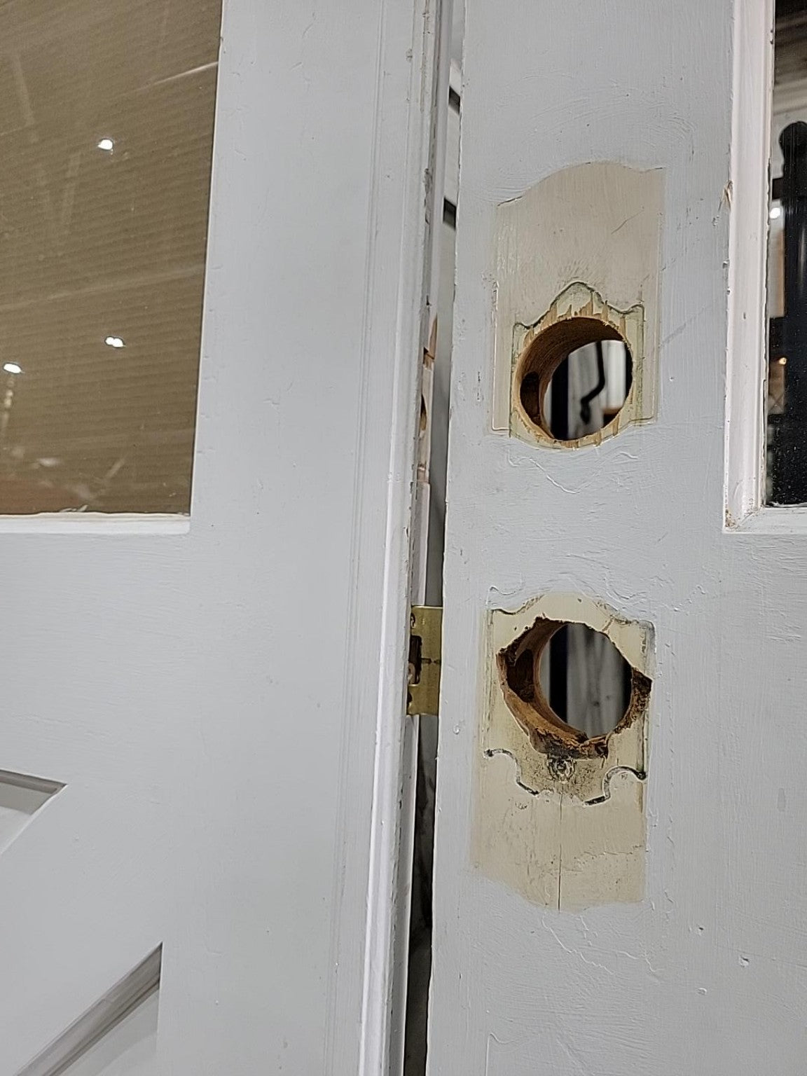 Vintage Glass Panel Double Entry Doors – 72" Pair