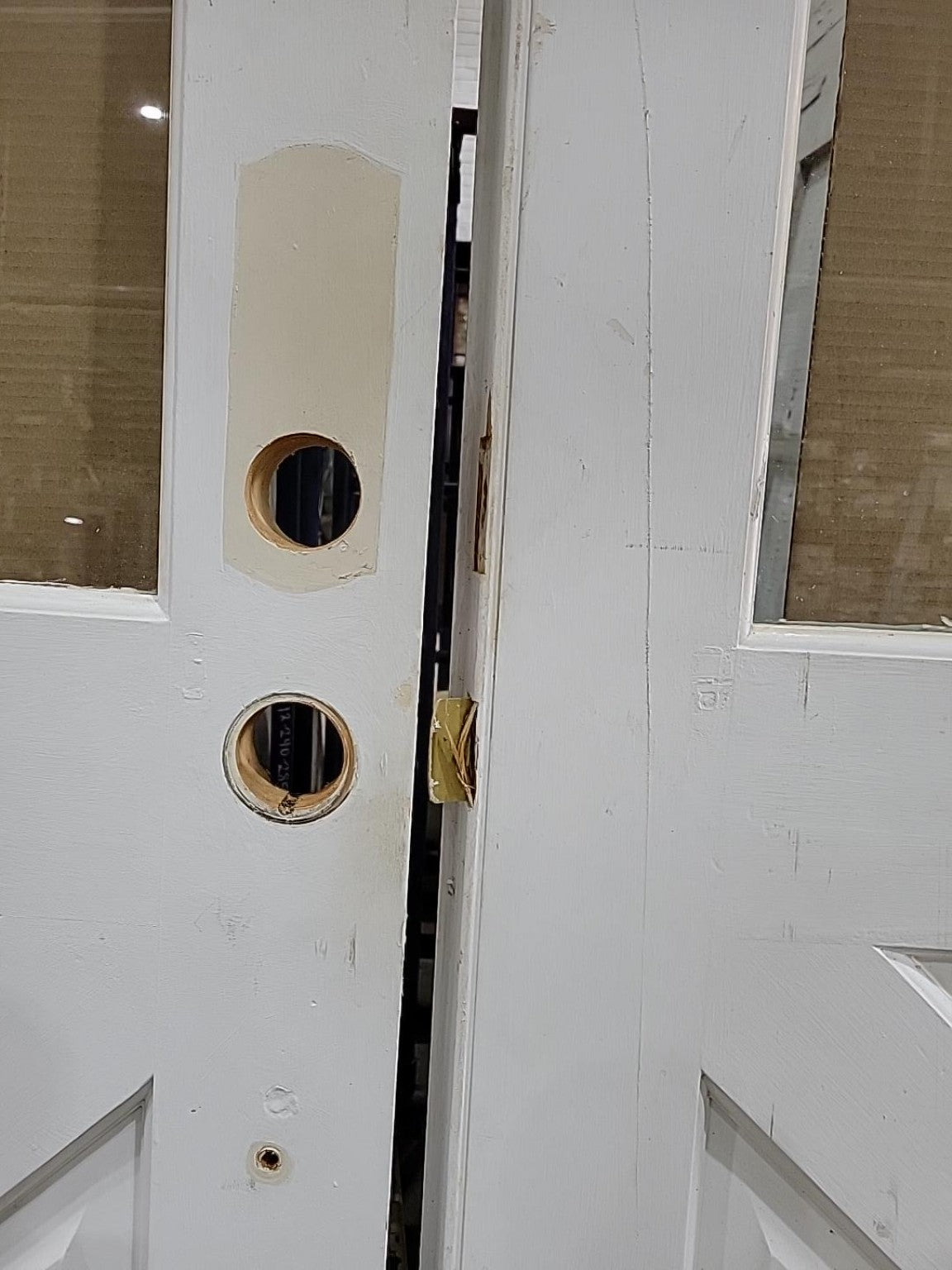 Vintage Glass Panel Double Entry Doors – 72" Pair