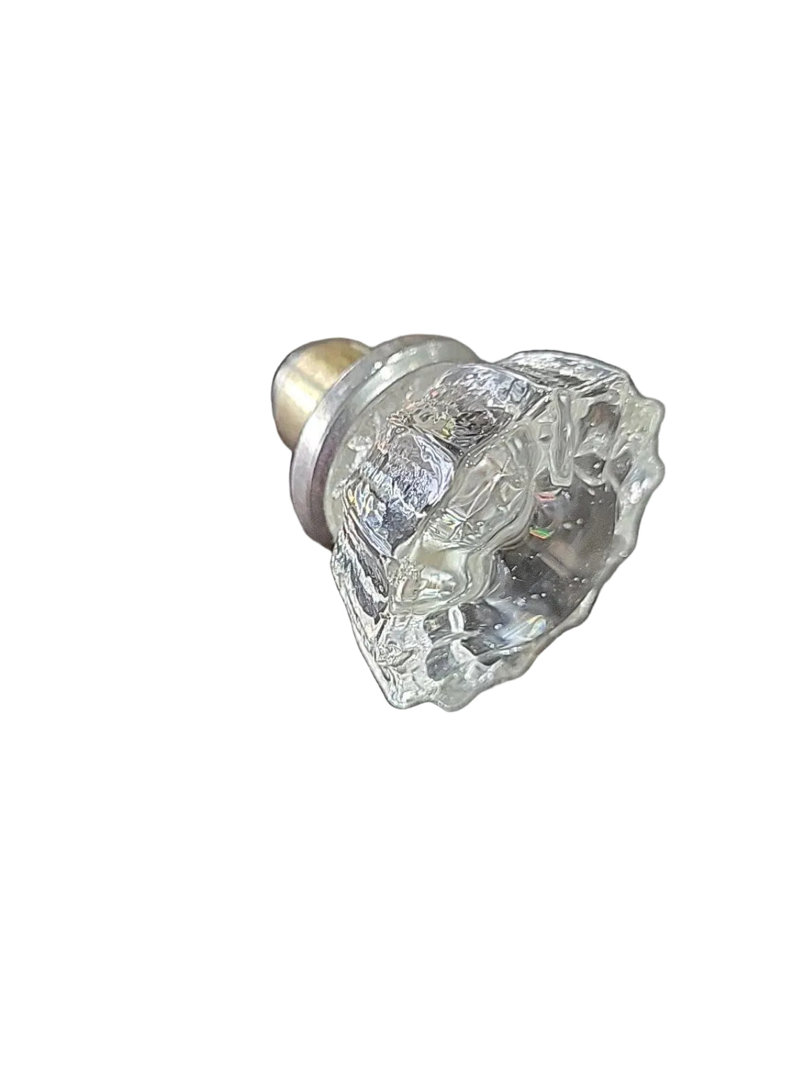 Vintage Clear Glass Fluted Door Knob