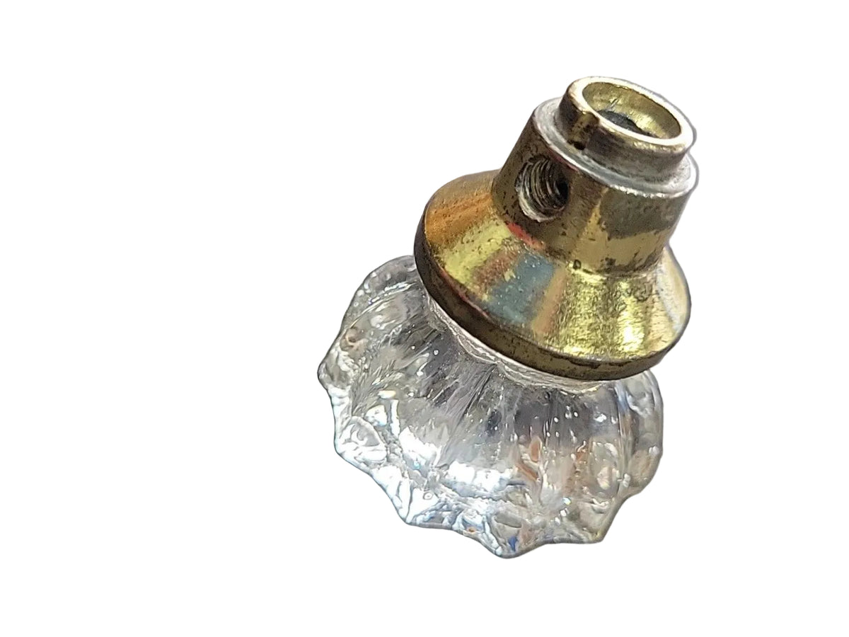 Vintage Clear Glass Fluted Door Knob