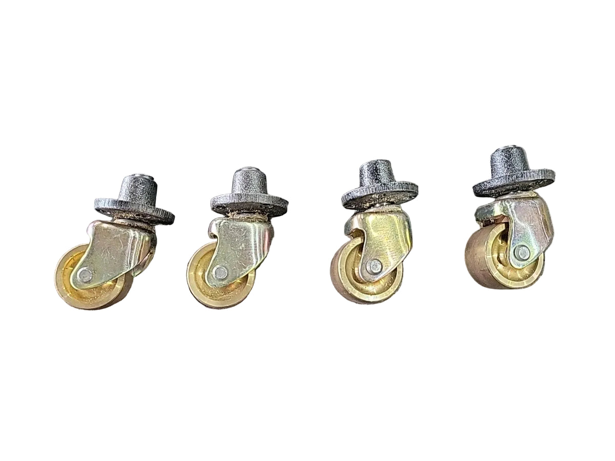 Set of 4 Brass Swivel Furniture Casters