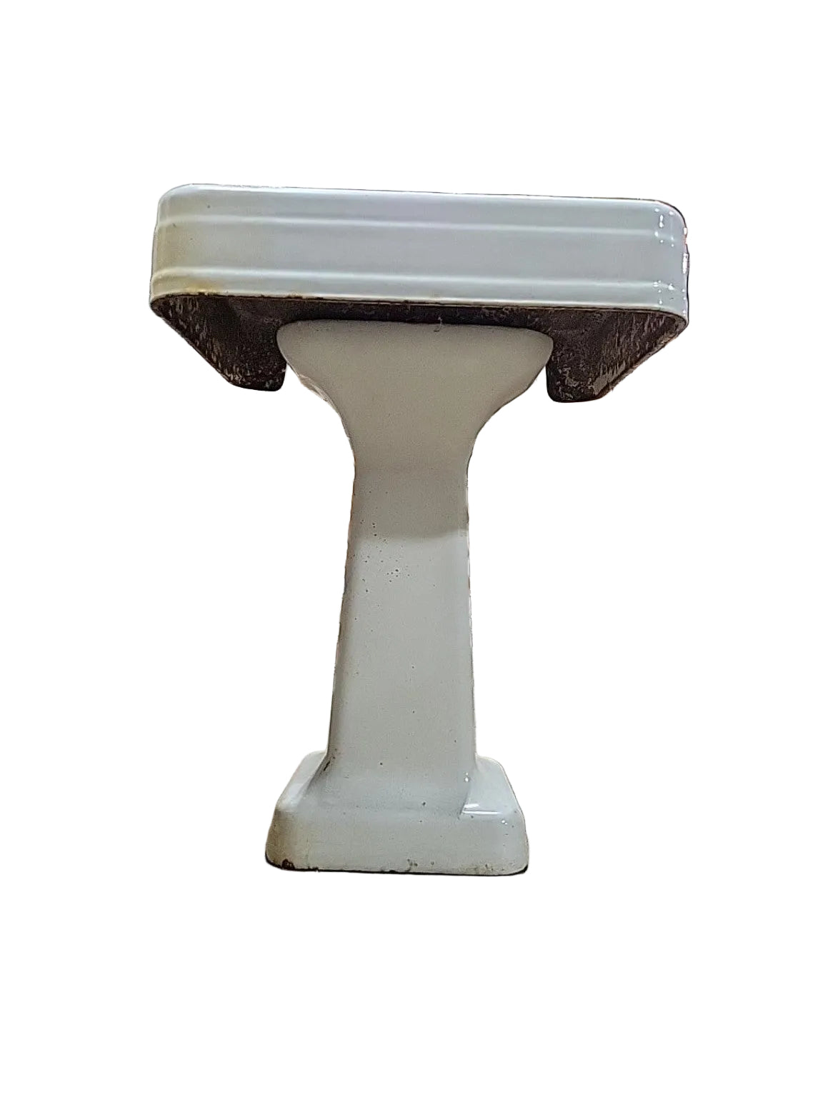 Vintage White Porcelain Pedestal Bathroom Sink