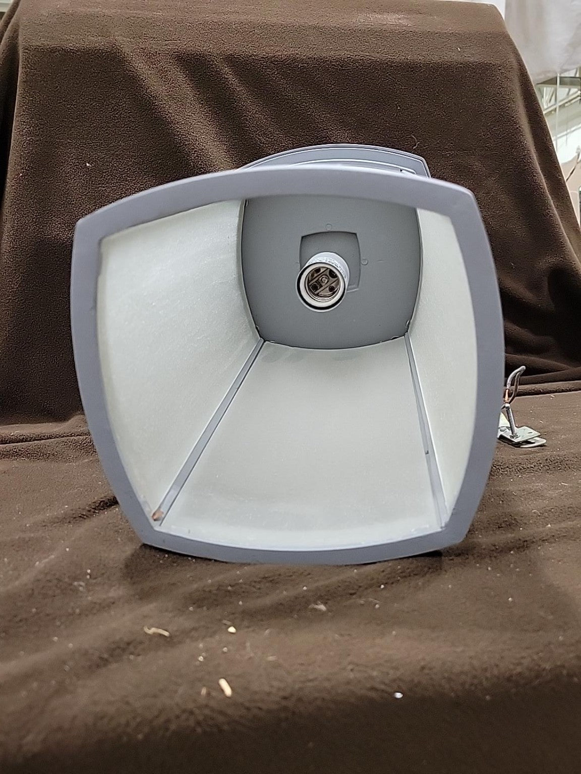 Modern Gray Outdoor Wall Lantern with Frosted Glass