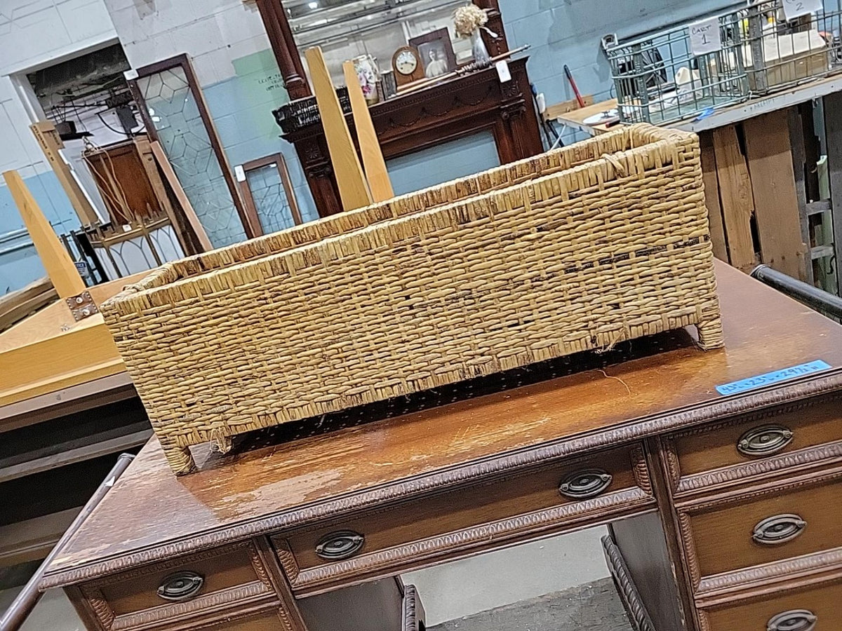 Natural Woven Wicker Rectangular Storage Basket