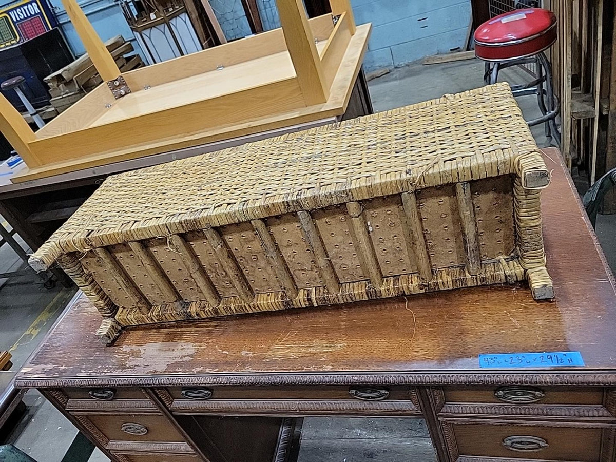 Natural Woven Wicker Rectangular Storage Basket
