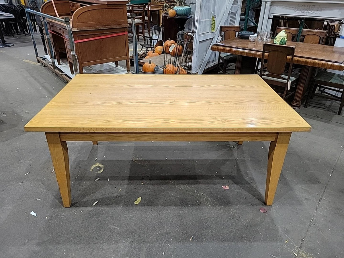 Large Light Oak Dining Table – 72"