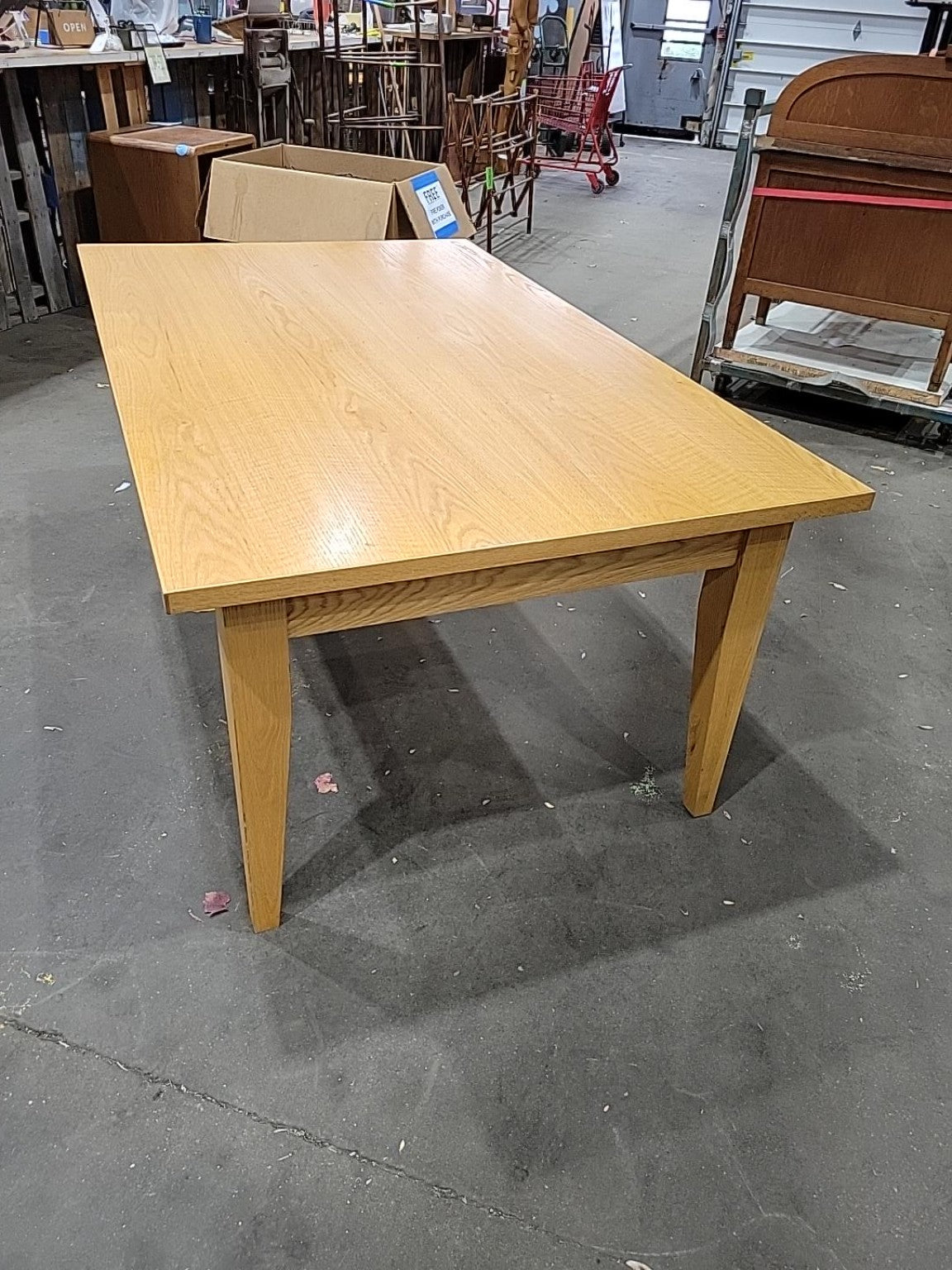 Large Light Oak Dining Table – 72"