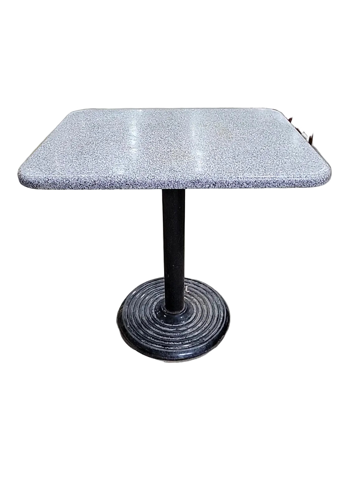 Vintage Solid Composite Top Pedestal Café Table