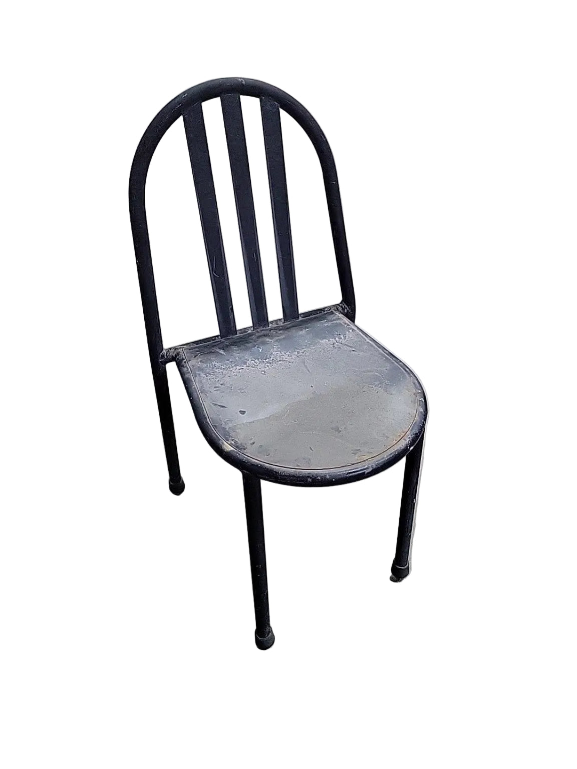 Vintage Black Metal Industrial Café Dining Chair