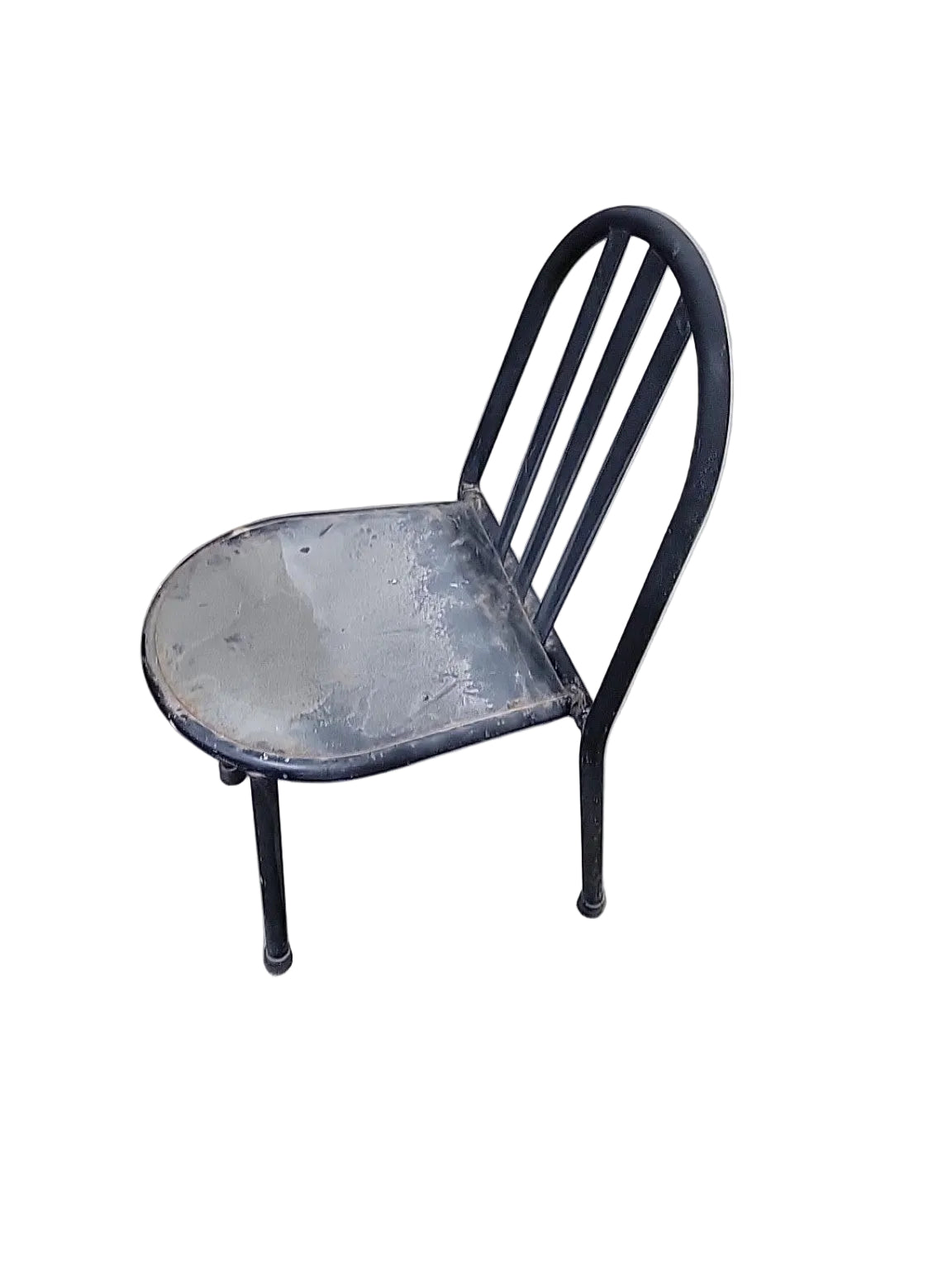 Vintage Black Metal Industrial Café Dining Chair