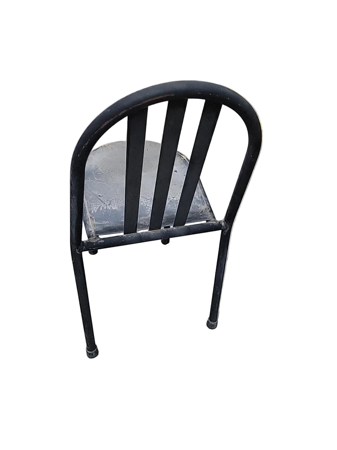 Vintage Black Metal Industrial Café Dining Chair