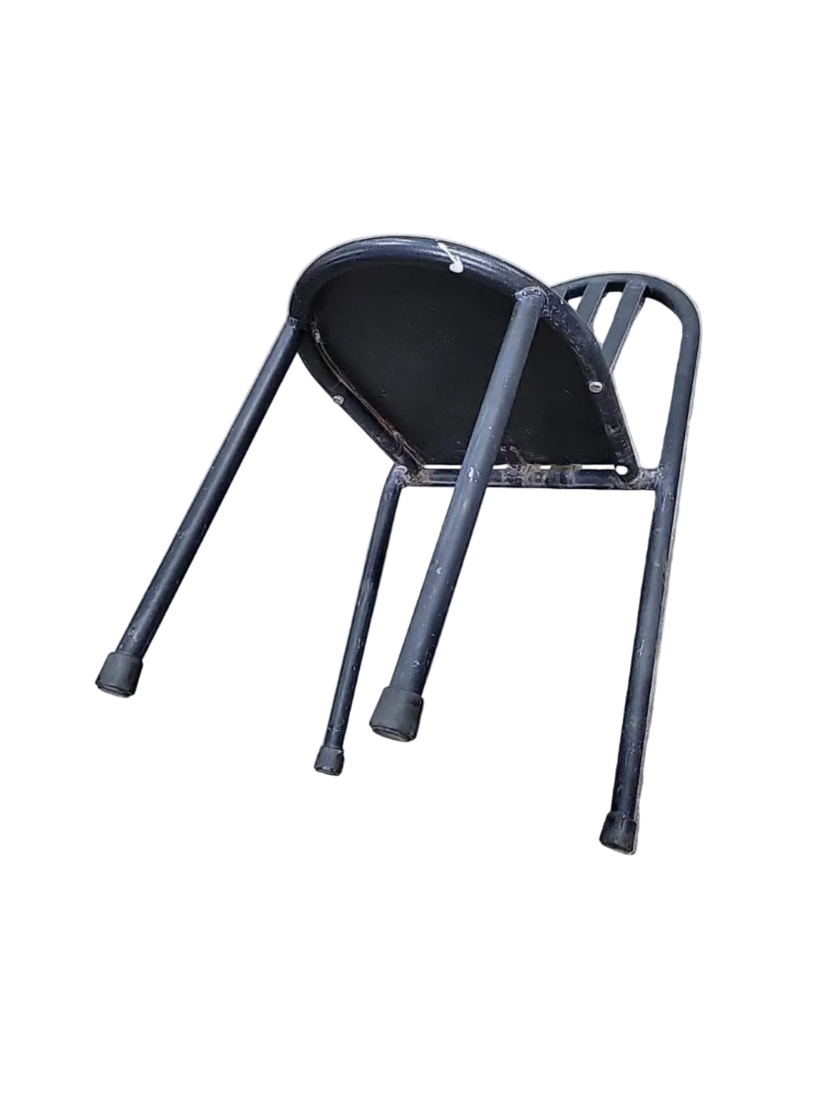 Vintage Black Metal Industrial Café Dining Chair