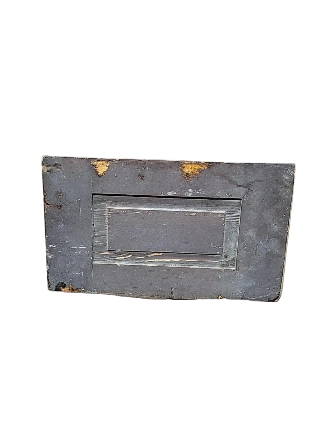 Vintage Dark Gray Single-Panel Wood Cabinet Door