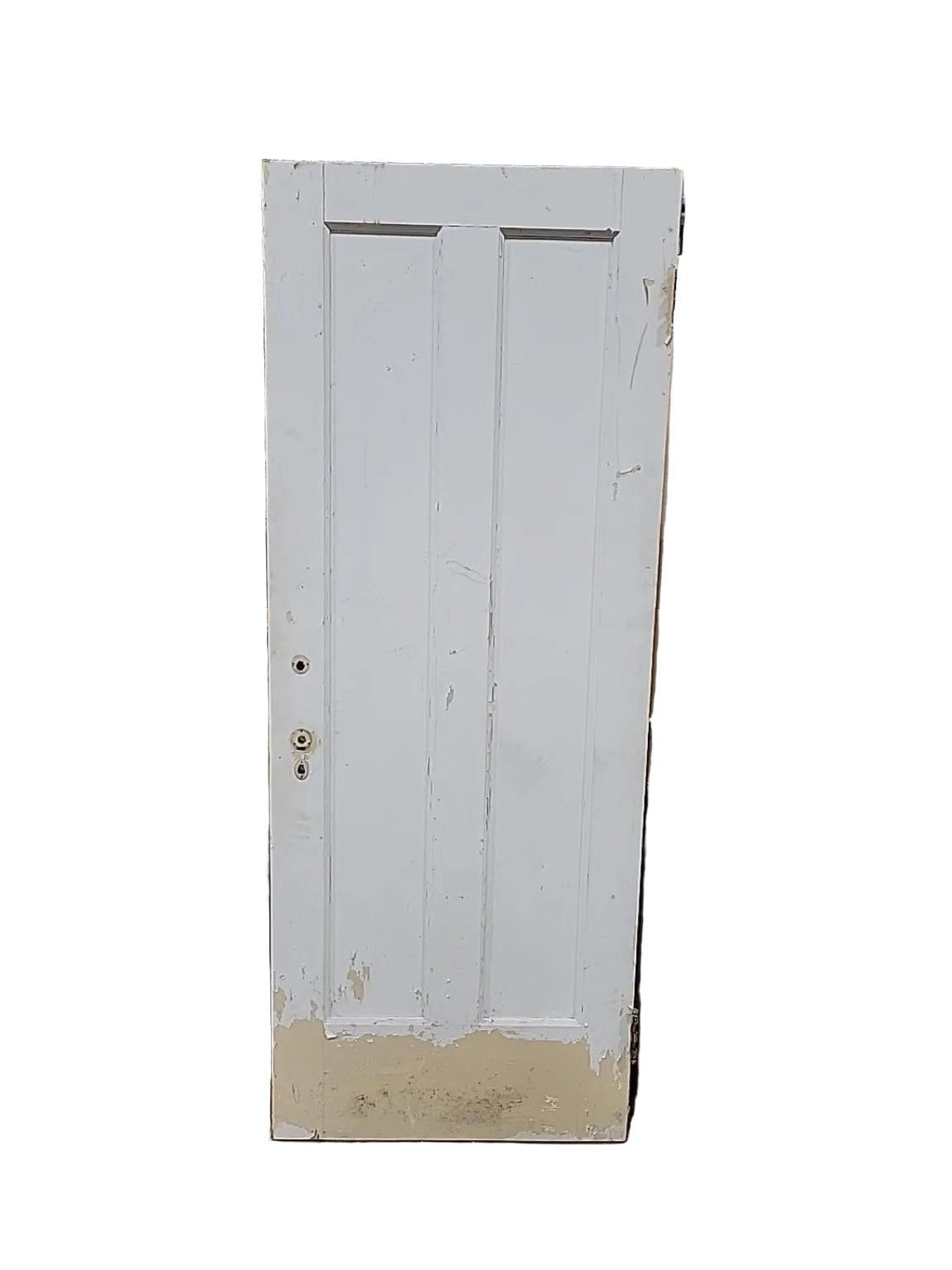 Vintage White Two-Panel Wood Interior Door