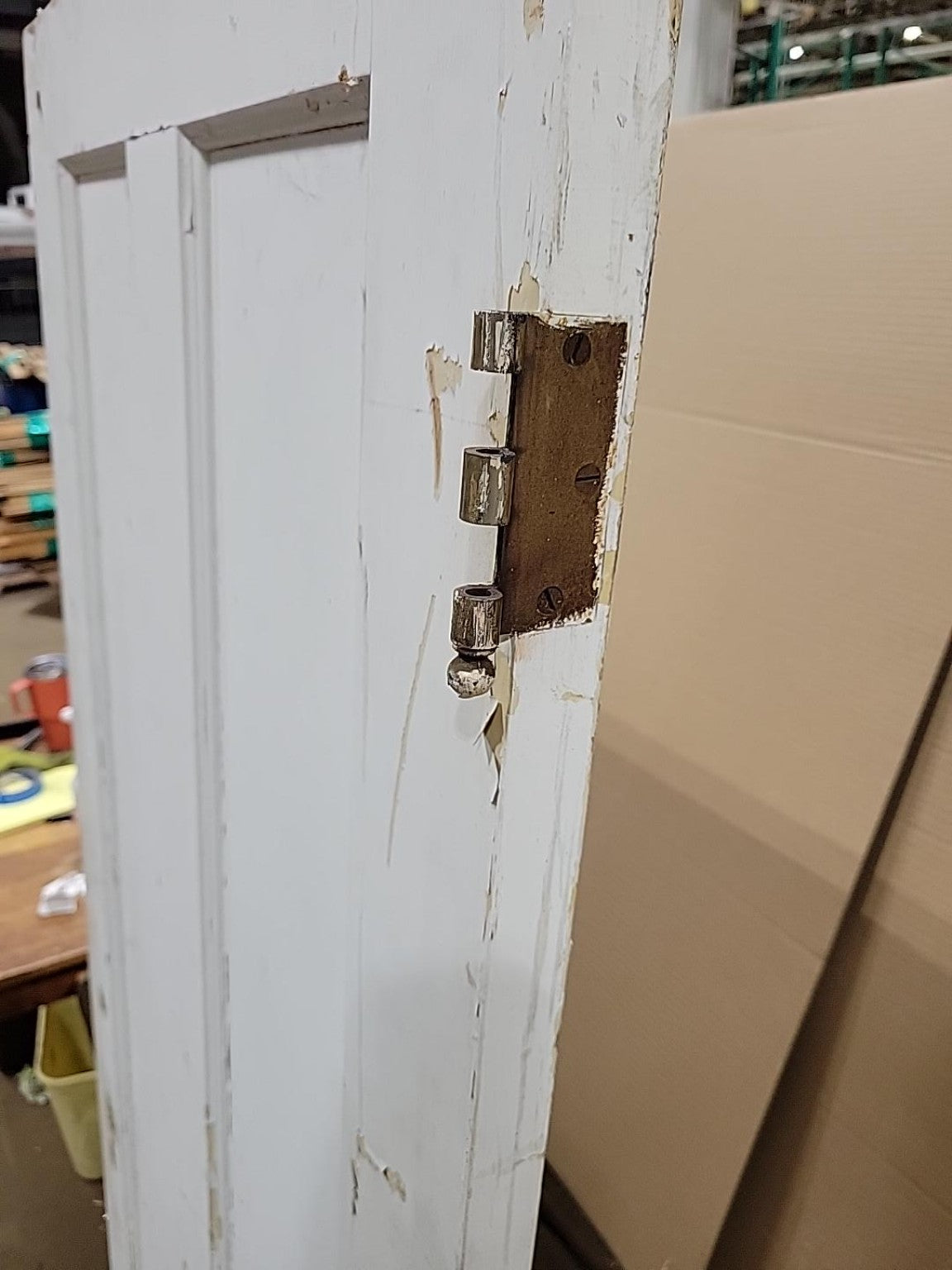 Vintage White Two-Panel Wood Interior Door