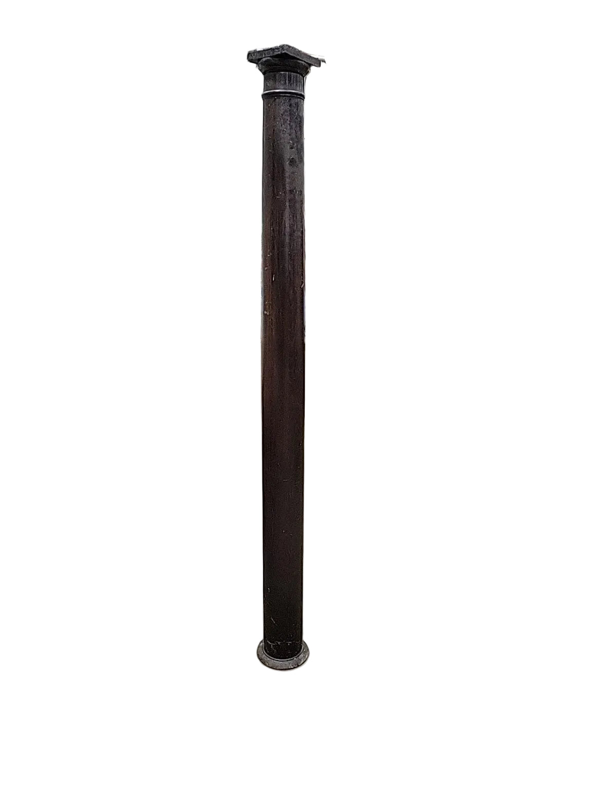 Vintage Dark Wood Round Architectural Column – 82 ⅞"