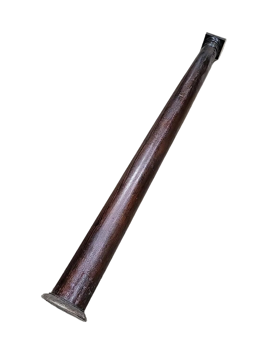Vintage Dark Wood Round Architectural Column – 82 ⅞"