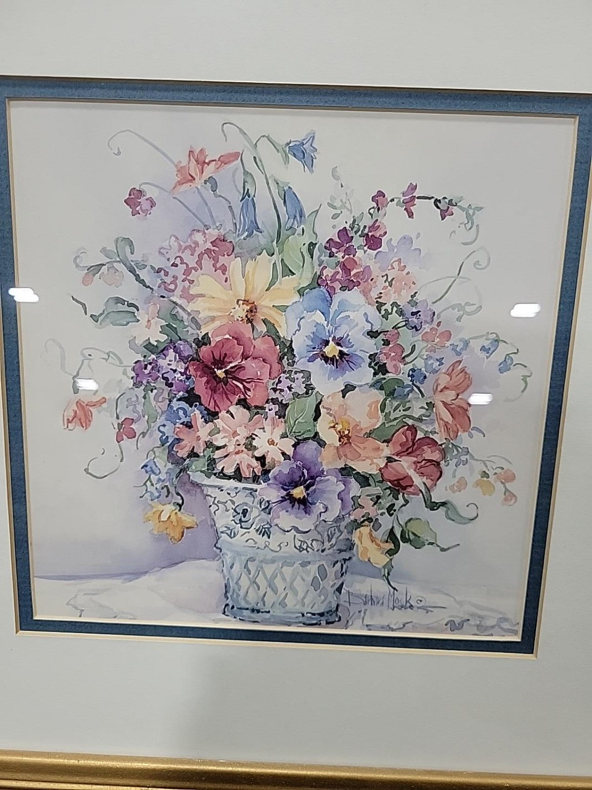 Set of 4 Barbara Mock Framed Floral Prints