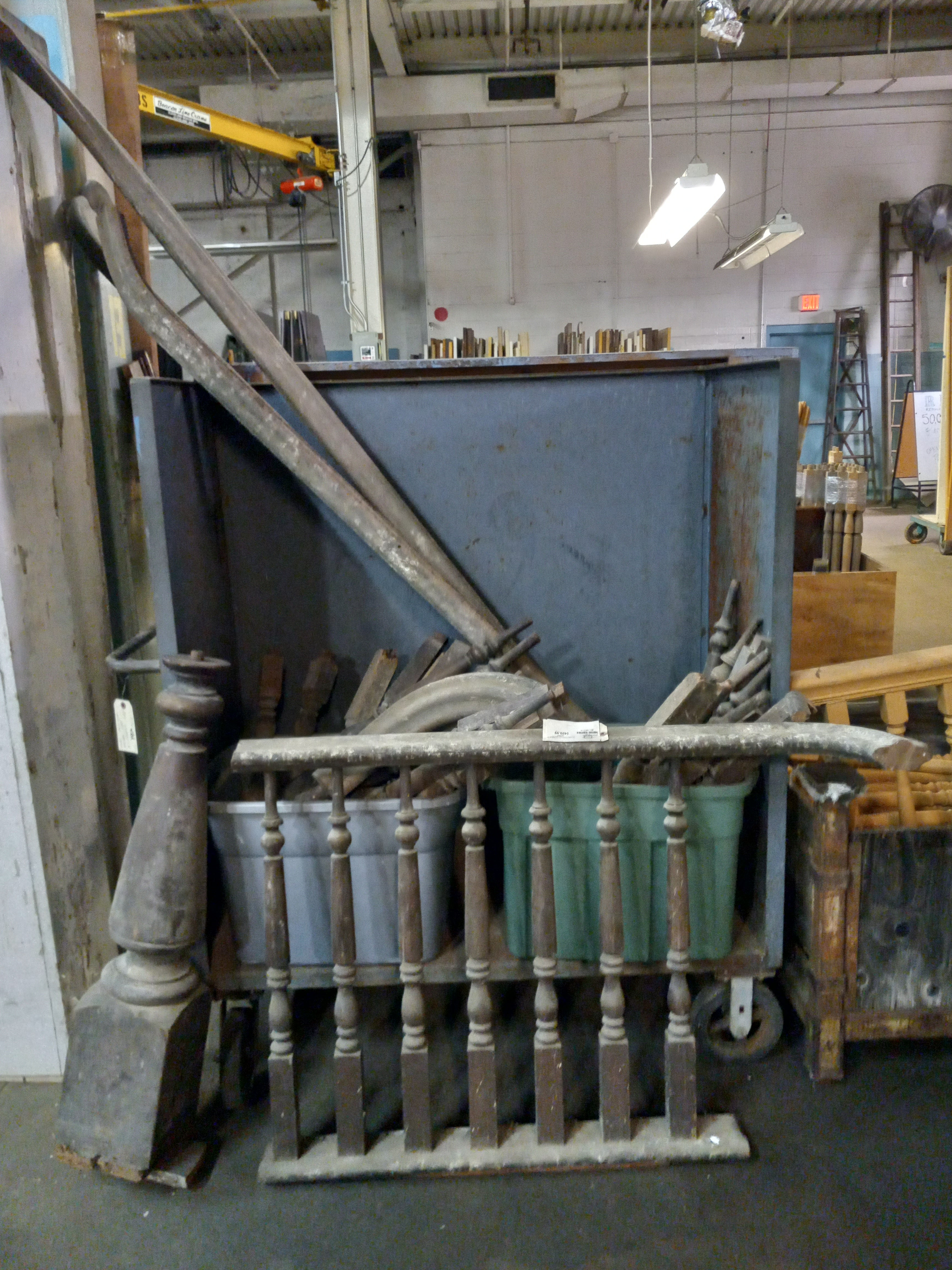 Set of Banister / Newel Post / Spindles (24ft total banister)
