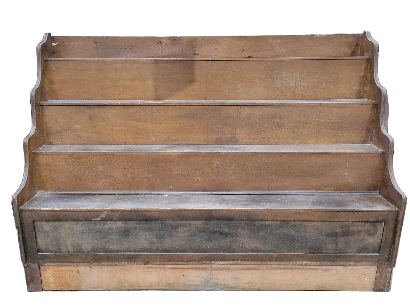 Antique Wooden General Store Display Shelving Unit
