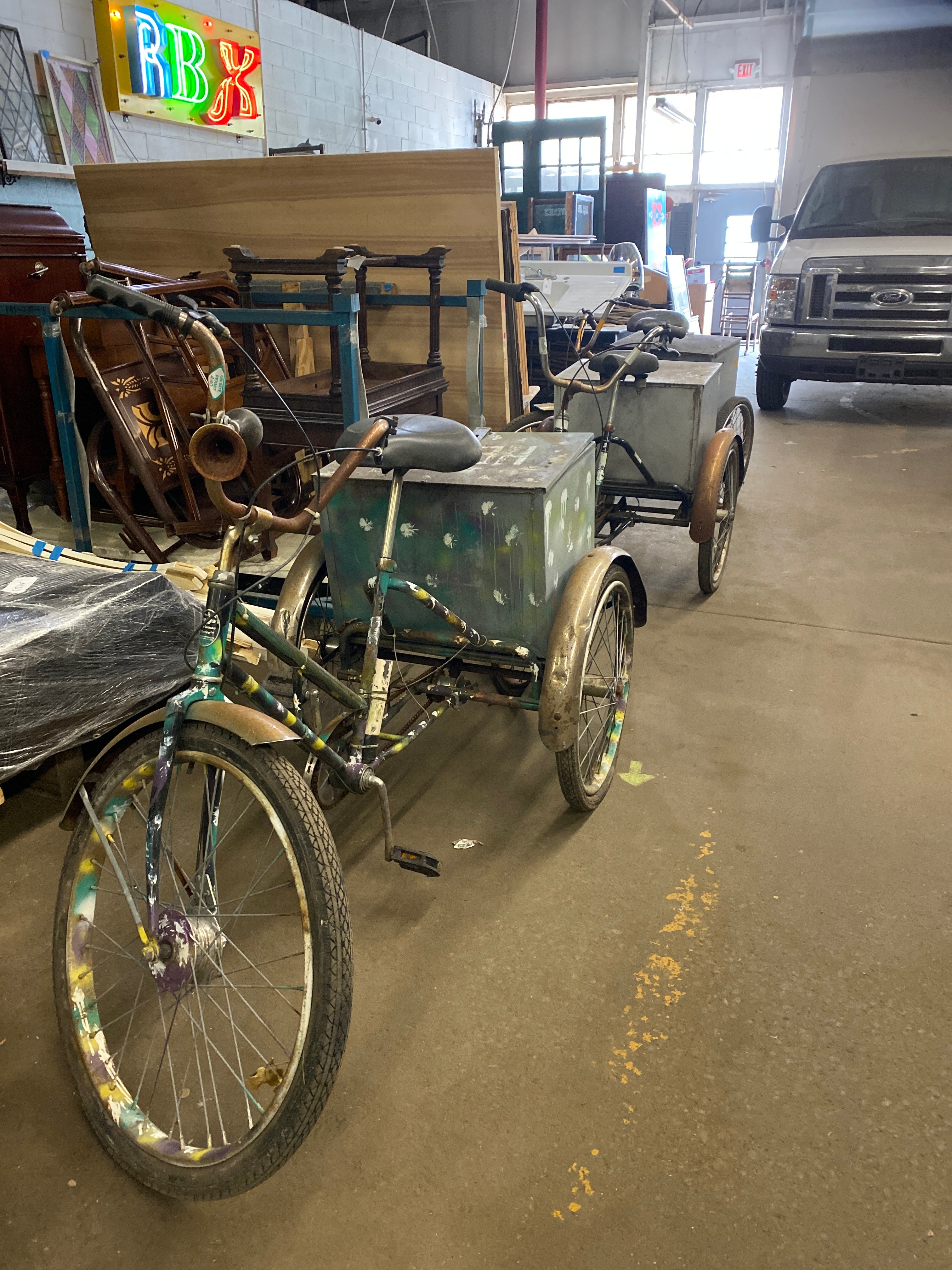 Tricycle Bike with cargo basket