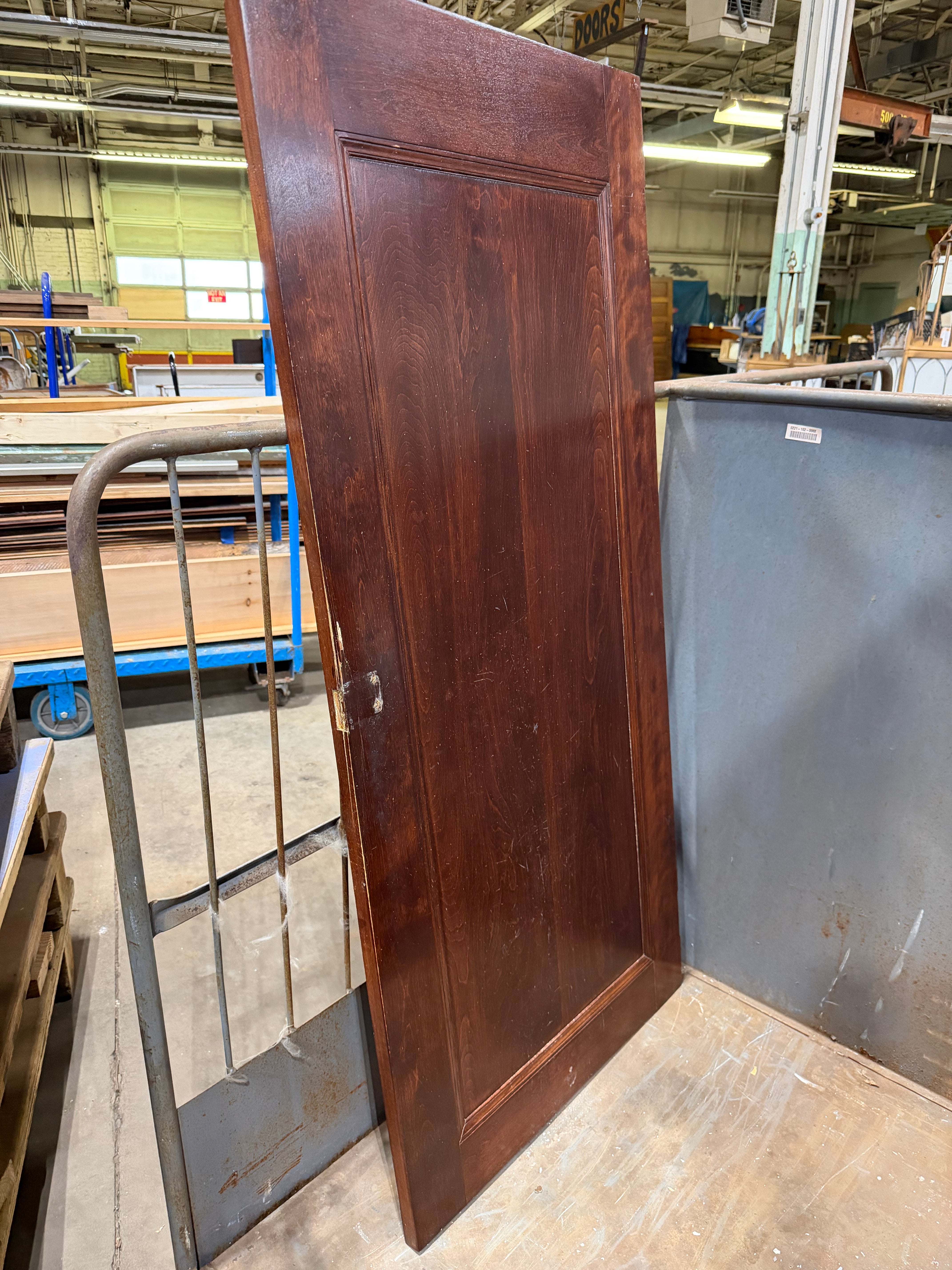 Vintage Left-Hand Swing Bathroom Stall Door – Solid Wood (No Locking Hardware)