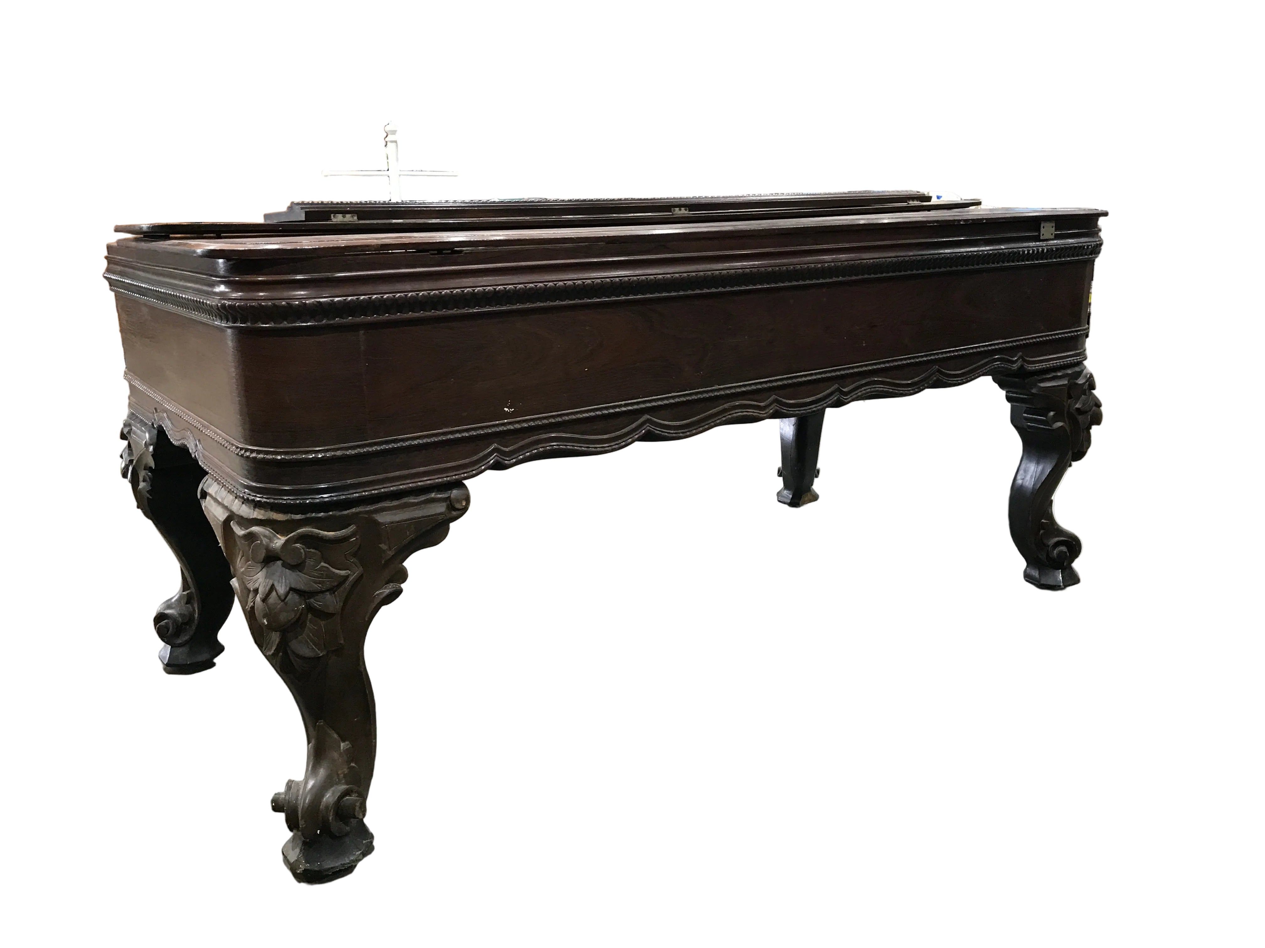 Repurposed Antique Square Piano Executive Desk<br>