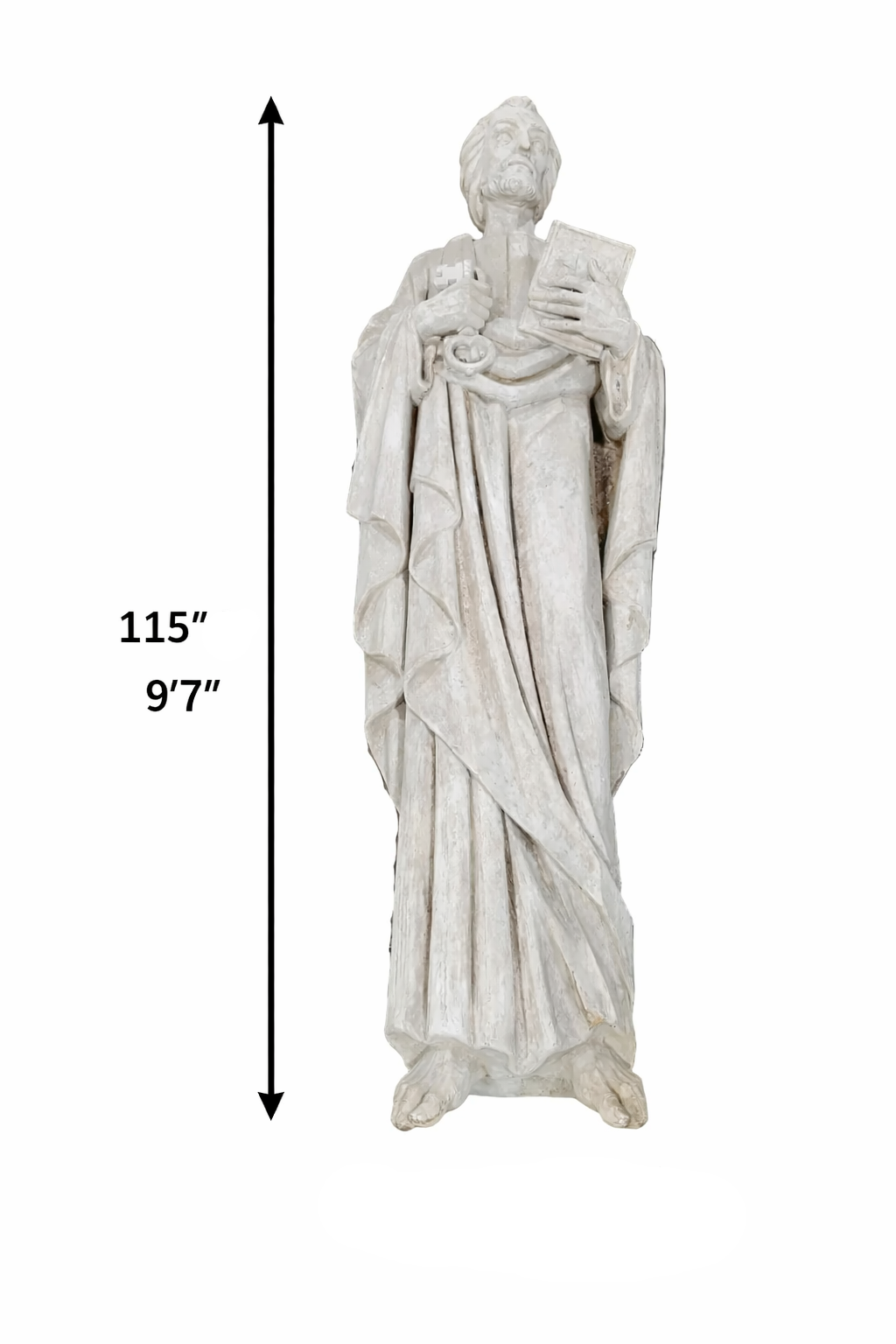 Monumental Saint Peter Church Façade Sculpture – St. Peter Church Cleveland (115")