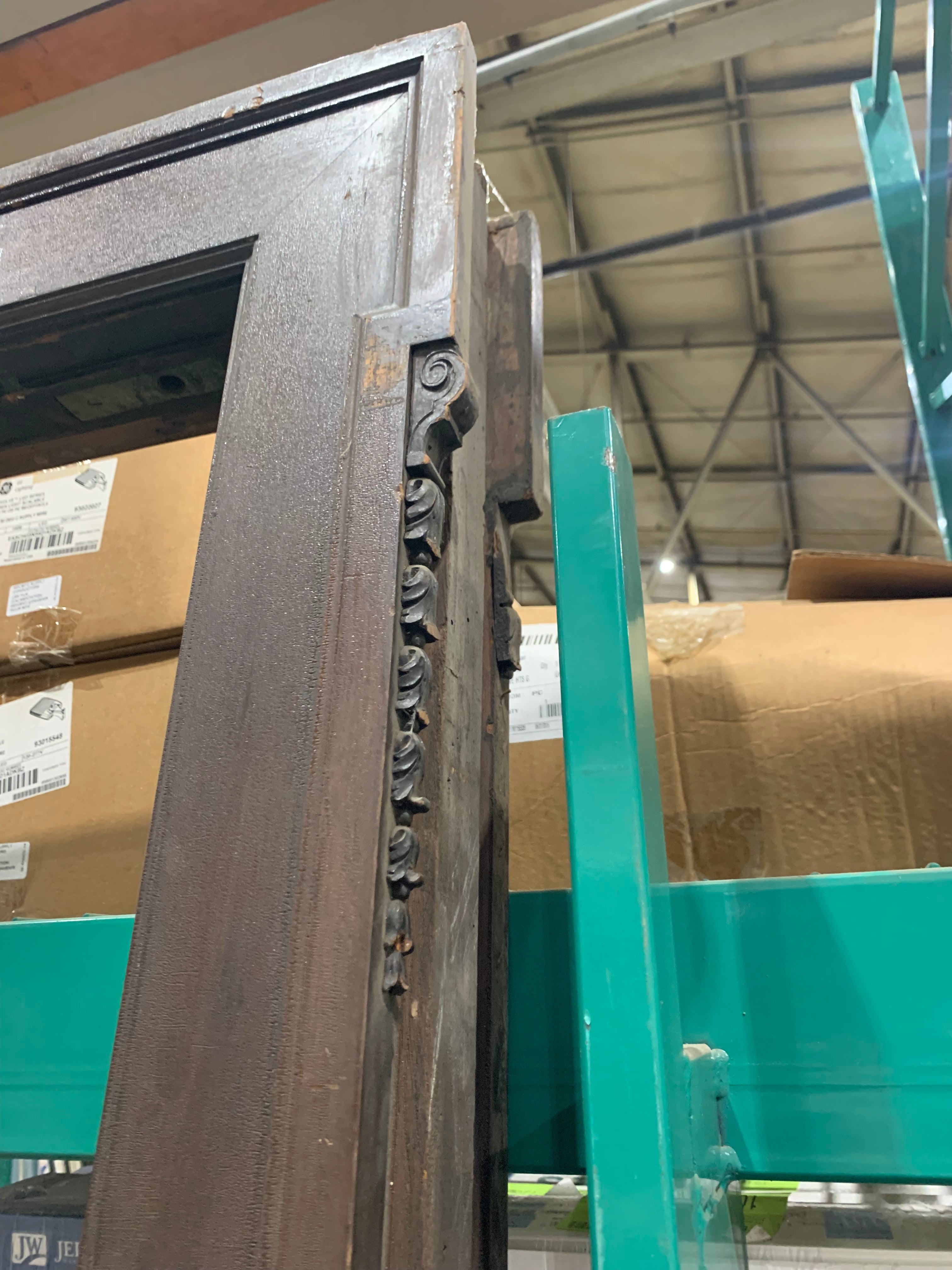 Oak Door Frame   69 1/2 - 72 1/2" W x  89" H x 5 7/8" D