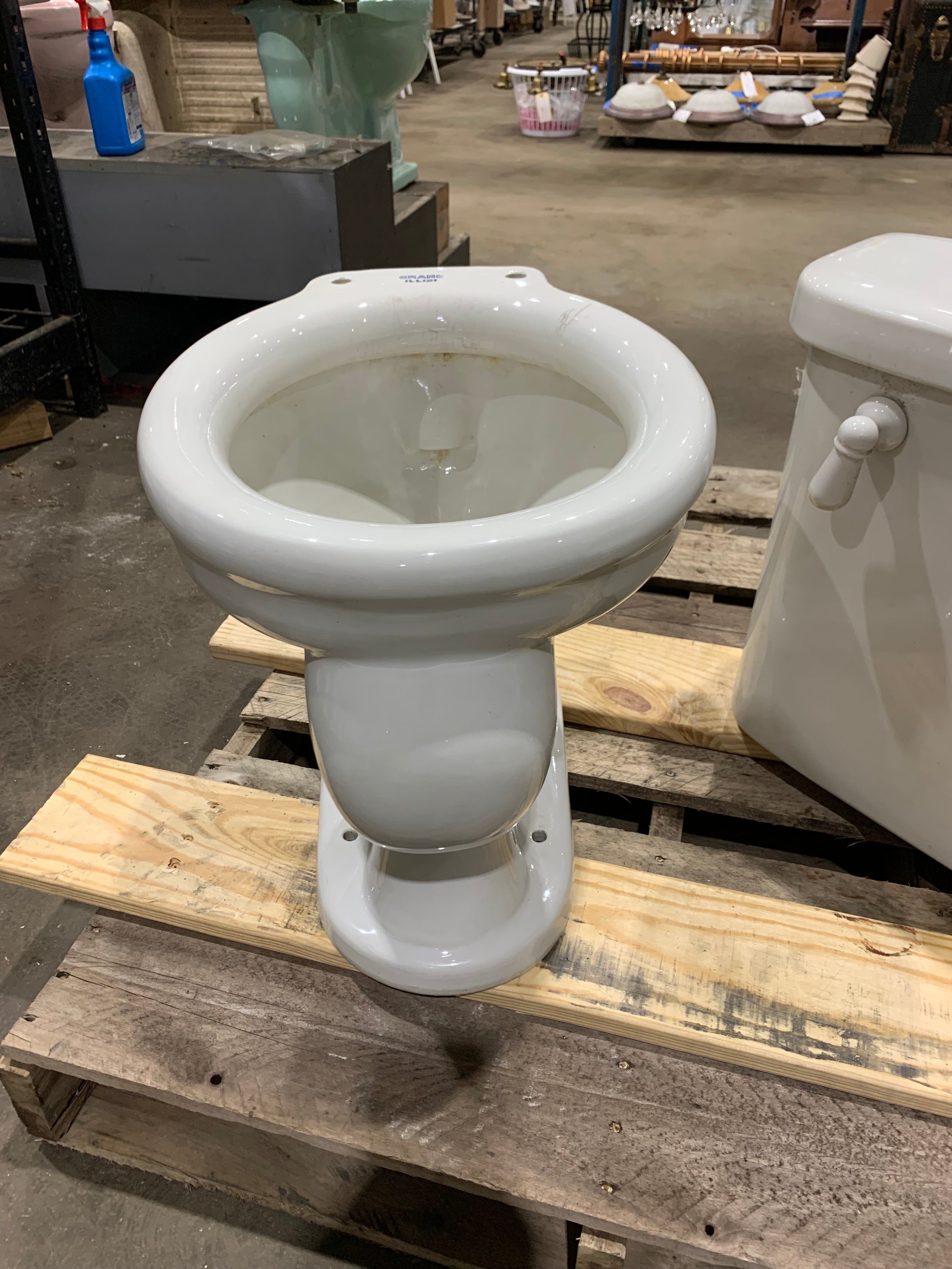 Vintage Antique Crane Illini Wall Mount Tank Toilet
