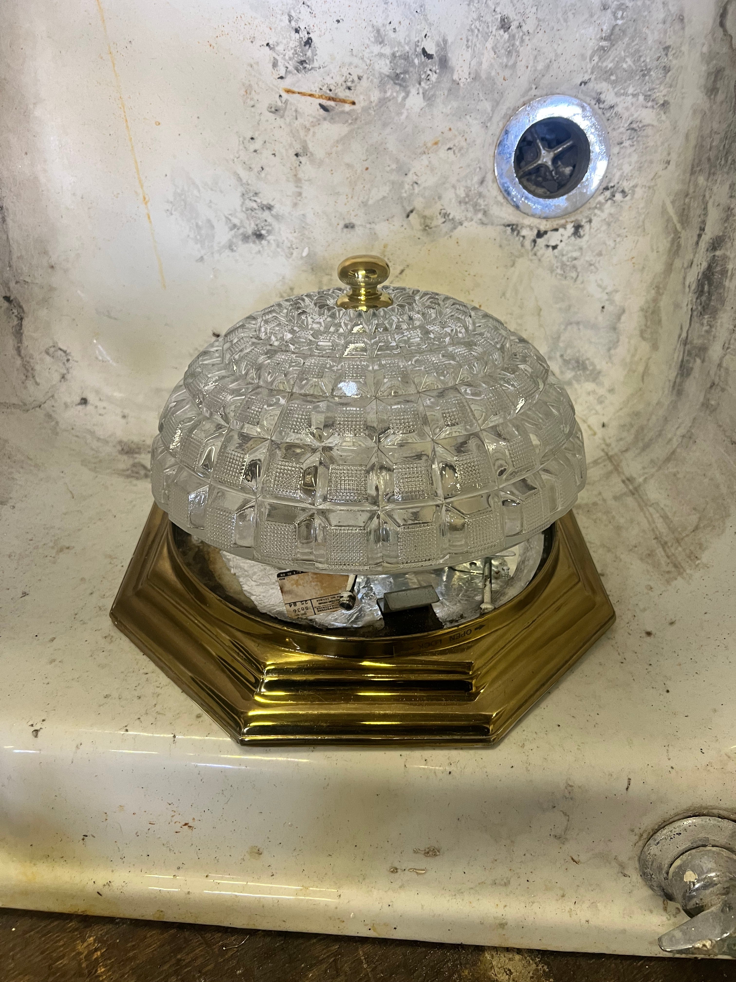Cast Glass Flush Light