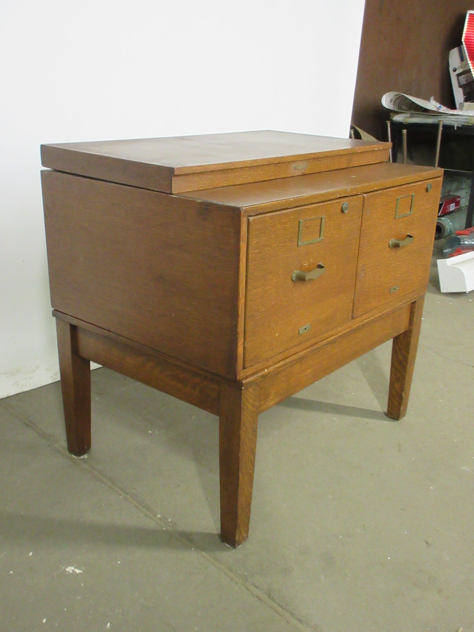 Vintage Remington Rand Library Filing Table