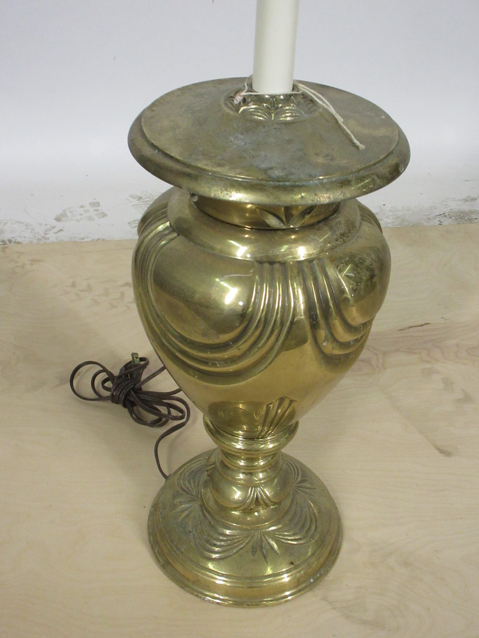 Vintage Heavy Brass Table Lamp
