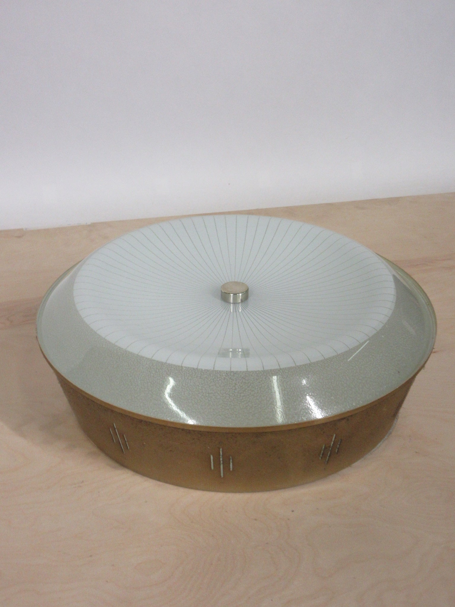 Vintage Brass Ceiling Mount Light Fixture