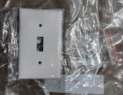 White Single Toggle Light Switch Cover Plate – With Screws