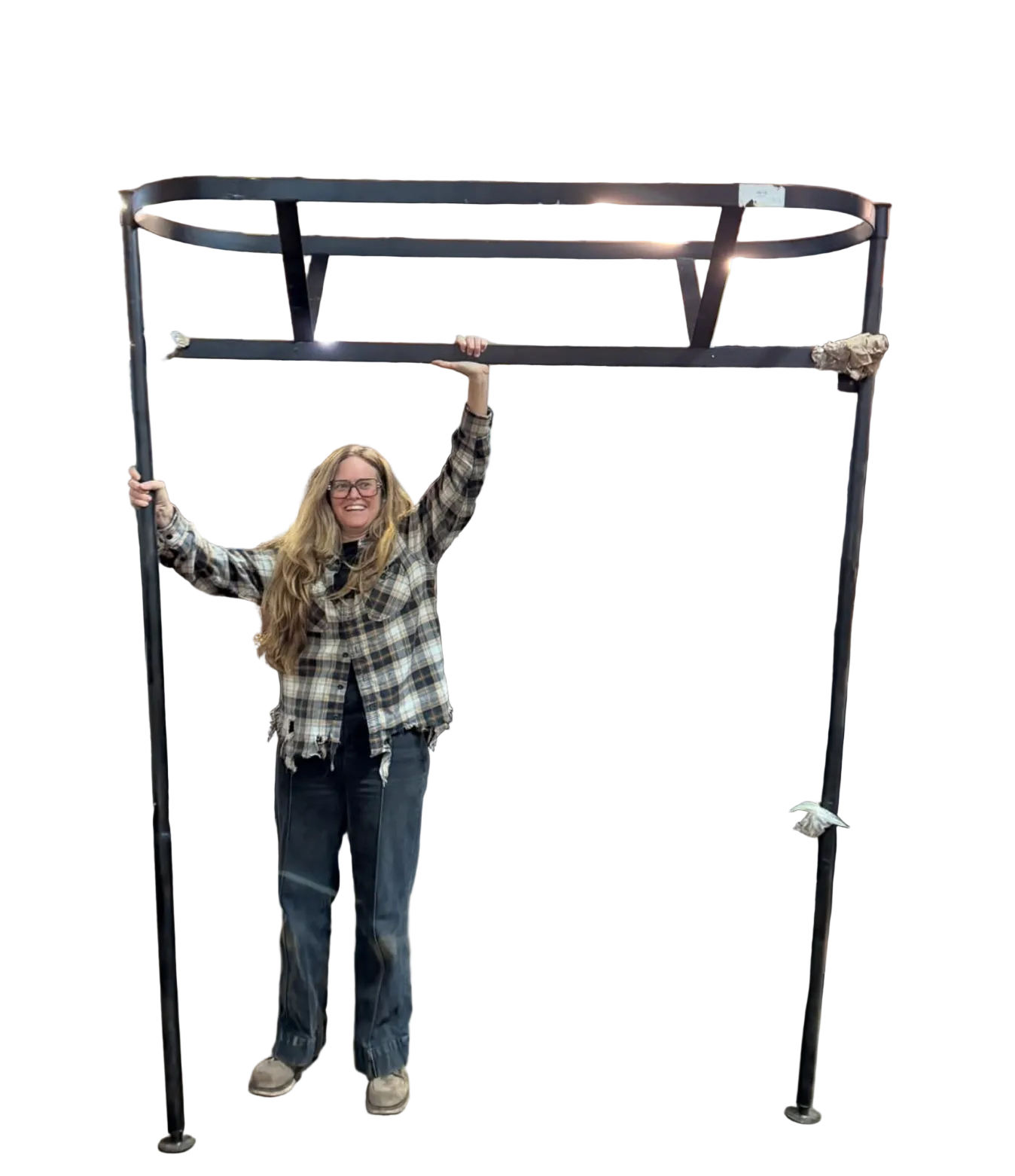 Heavy-Duty Hanging Pot Rack – Salvaged Blacksmith Style